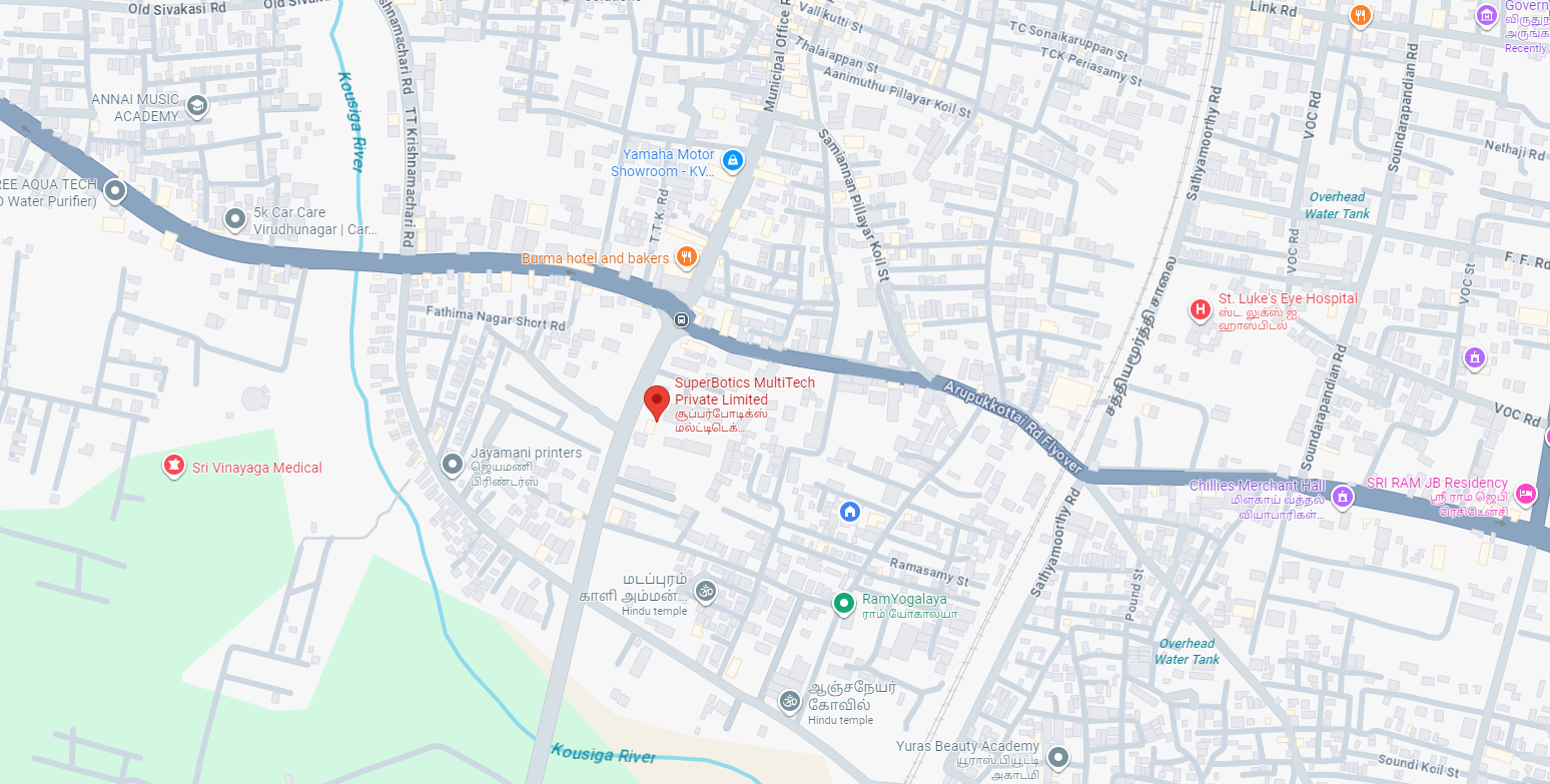 Map showing the SuperBotics office location